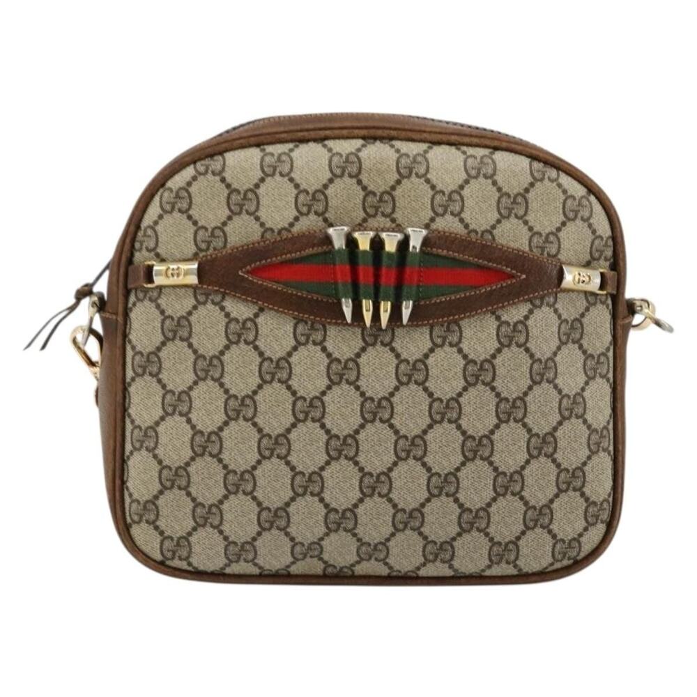 Gucci GG Supreme Web Shoulder Bag Beige